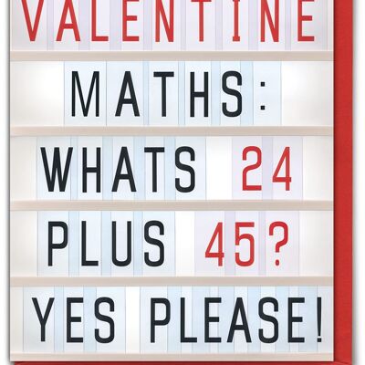 Maths Funny Valentines Card