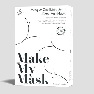 Mascarilla Detox/Cabello Graso - pack de 4 mascarillas