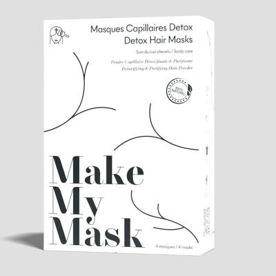 Masque Détox/Cheveux Gras - pack de 4 masques