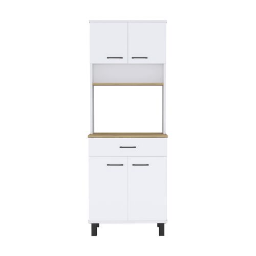Aparador Buffet de cocina Z60, con cajón 160 CM A X 58 CM An X 35 CM P. Blanco / Macadamia