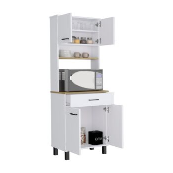 Buffet Buffet de Cuisine Z60, avec Tiroir 160 CM L X 58 CM L X 35 CM P. Blanc / Macadamia 5