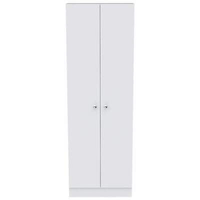Z 60 Multifunktionaler Kleiderschrank, mit zwei Türen und Einlegeböden 180,3 CM H X 60 CM B X 30 CM T. Weiß