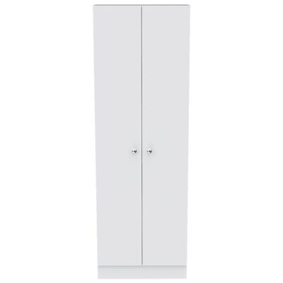 Armoire multifonctionnelle Z 60, avec deux portes et étagères 180,3 CM H X 60 CM L X 30 CM P. Blanc