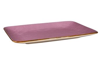 Assiette Rectangulaire - Violet - Lilas - 28cm * 19.5cm 2