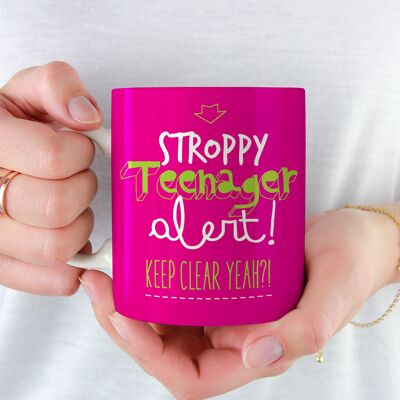 Funny Stroppy Teenager (Pink) Mug