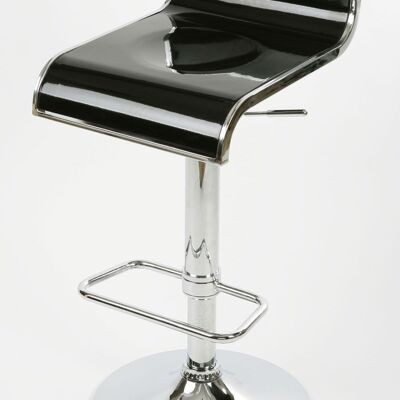 Bar stool Palermo black 41x37x93 black Wood Chromed metal