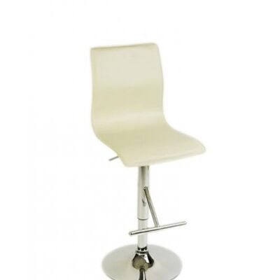 Bar stool Paris cream 41x41x120 cream leatherette Chromed metal