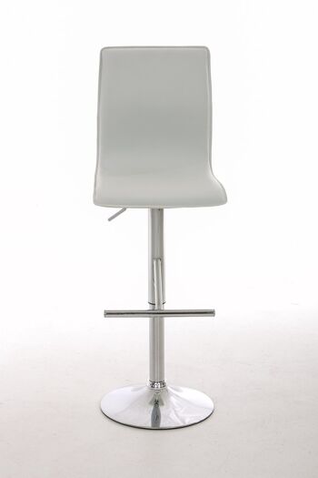 Tabouret de bar Paris blanc 41x41x120 simili cuir blanc Métal chromé 3