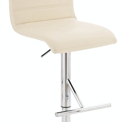 Bar stool Potsdam cream 47x46x114 cream leatherette Chromed metal