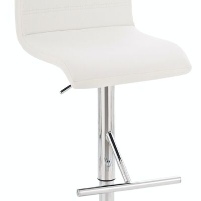 Bar stool Potsdam white 47x46x114 white leatherette Chromed metal