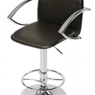 Bar stool Pro black 43x53x110 black artificial leather Chromed metal