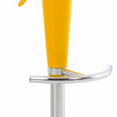 Taburete de bar Saddle amarillo 37x37x87 amarillo Madera Metal cromado