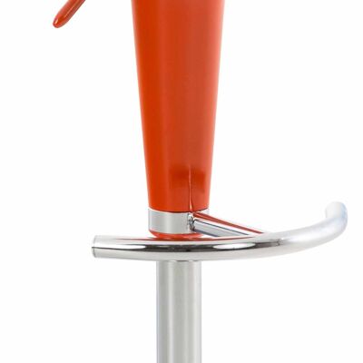 Bar stool Saddle orange 37x37x87 orange Wood Chromed metal