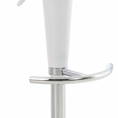 Bar stool Saddle white 37x37x87 white Wood Chromed metal