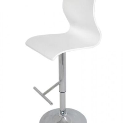 Bar stool San Marino white 33x38x119 white Chromed metal