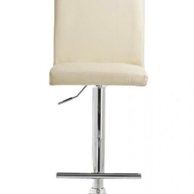 Bar stool Singapore cream 40x38x105 cream leatherette Chromed metal