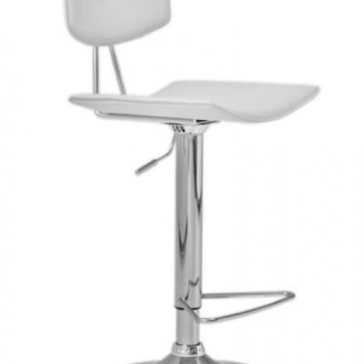 Bar stool Stockholm white 39x43x105 white leatherette Chromed metal