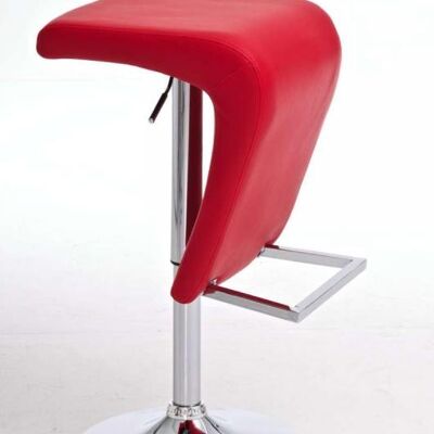 Bar stool Birmingham red 47x40x83 red plastic Chromed metal