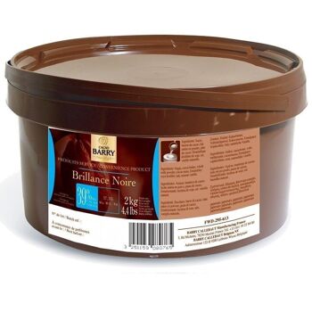 CACAO BARRY - BRILLANCE NOIRE (glaçage au chocolat noir) - 39% cacao - seau de 2kg 1