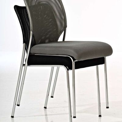 Visitor chair Klint black 56x46x83 black Material Chromed metal
