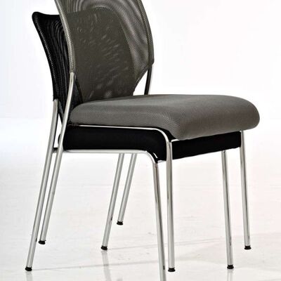 Silla de visita Klint negra 56x46x83 negra Material Metal cromado