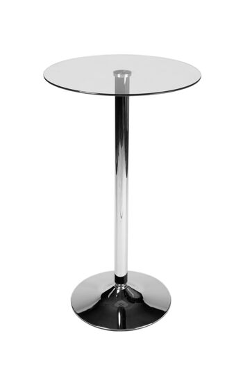 Table en verre ronde 105 cm Verre clair 60x60x105 Verre clair Verre métal 2