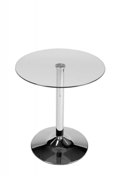 Glazen tafel 70 cm Helder glas 60x60x70 Helder glas Hout metaal