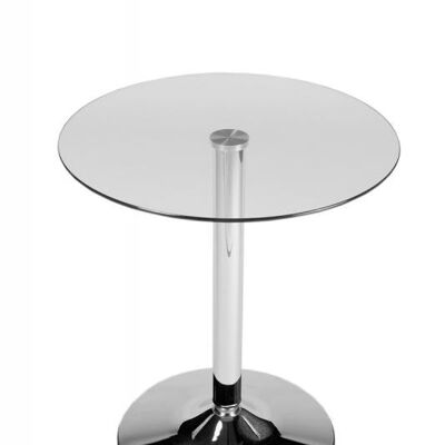 Glazen tafel 70 cm Helder glas 60x60x70 Helder glas Hout metaal