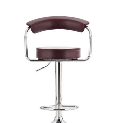 Bar stool Italia bordeaux 49x52x109 bordeaux artificial leather Chromed metal