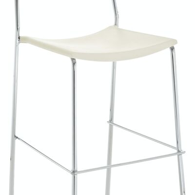Bar stool Genoa cream 41x41x113 cream Wood Chromed metal