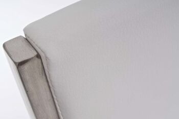 Tabouret de bar ECO blanc 43x42x91 cuir artificiel blanc acier inoxydable 3
