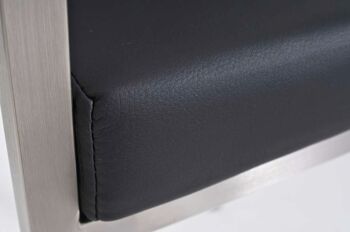 Tabouret de bar Atlantic noir 54x49,5x97 cuir artificiel noir acier inoxydable 3