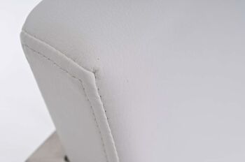 Tabouret de bar Atlantic blanc 54x49,5x97 cuir artificiel blanc acier inoxydable 2