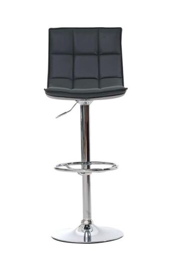 Tabouret de bar Oslo Grey 50x44x120 Métal similicuir gris