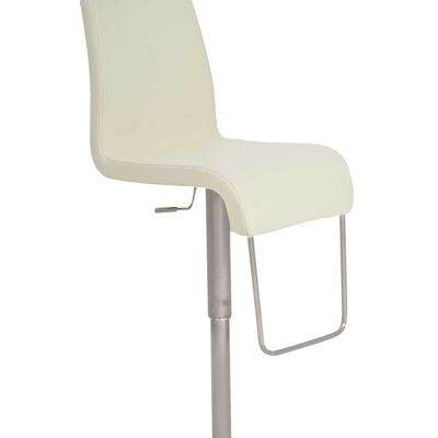 Bar stool James cream 57x41x93 cream leatherette stainless steel
