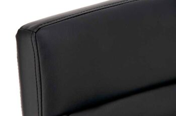 Tabouret de bar Sintra noir 57x41x114 cuir artificiel noir Métal chromé 4