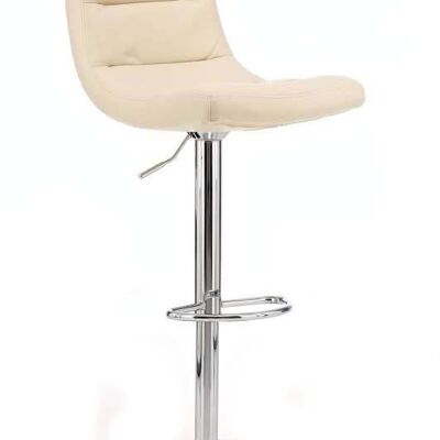 Sintra bar stool cream 57x41x114 cream leatherette Chromed metal