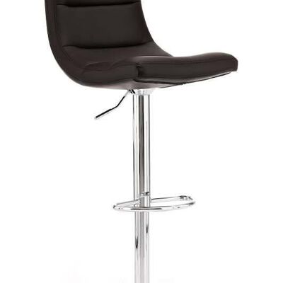 Sgabello bar Sintra marrone 57x41x114 similpelle marrone Metallo cromato