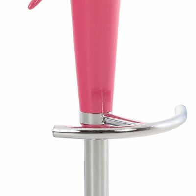 Bar stool Saddle pink 37x37x87 pink Wood Chromed metal