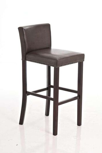 Tabouret de bar Rana marron 54x45x100 marron Bois Bois