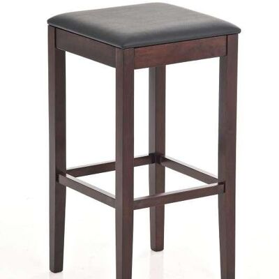 Bar stool Maru cappuccino/black 40x40x77 cappuccino/black leatherette Wood