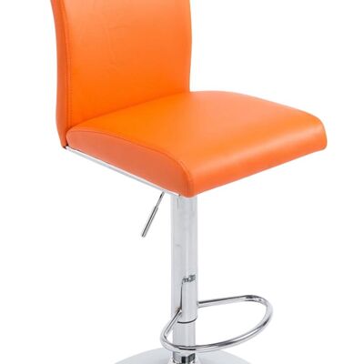 Taburete de bar Cologne naranja 47x38,5x95 polipiel naranja Metal cromado