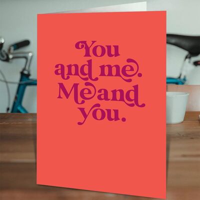 You And Me Birthday Card