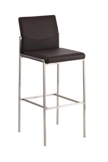 Tabouret de bar Torino E simili cuir marron 45x43x106 simili cuir marron acier inoxydable 1