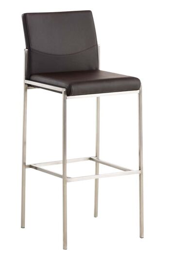 Tabouret de bar Torino E simili cuir marron 45x43x106 simili cuir marron acier inoxydable 6