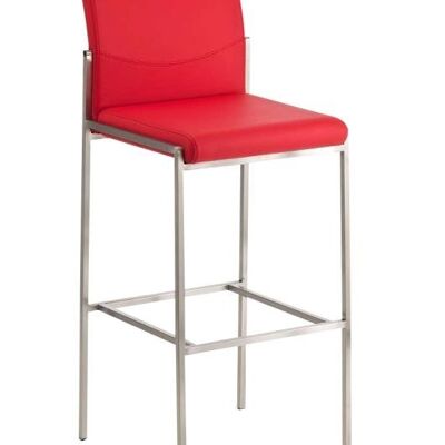 Barhocker Torino E Kunstleder rot 45x43x106 rotes Kunstleder Edelstahl