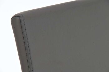 Tabouret de bar Torino E simili cuir Gris 45x43x106 Simili cuir gris acier inoxydable 2