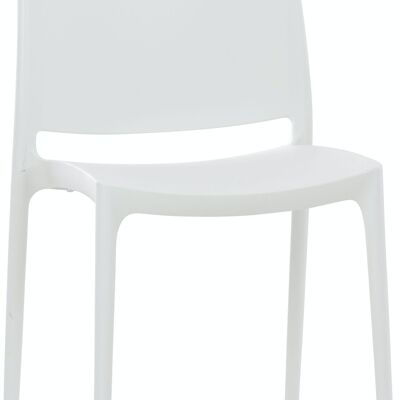 Stuhl MAYA weiß 50x44x81 weißer Kunststoff Kunststoff