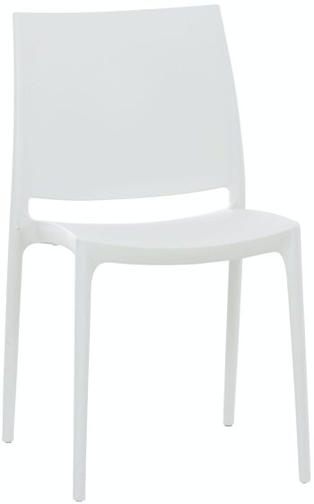 Chaise MAYA blanc 50x44x81 plastique plastique blanc 1