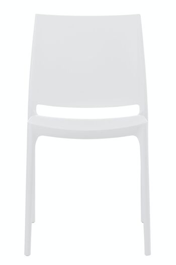 Chaise MAYA blanc 50x44x81 plastique plastique blanc 2